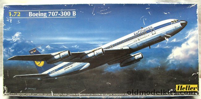 Heller 1/72 Boeing 707-300B Intercontinental - Lufthansa or Air France, 80463 plastic model kit
